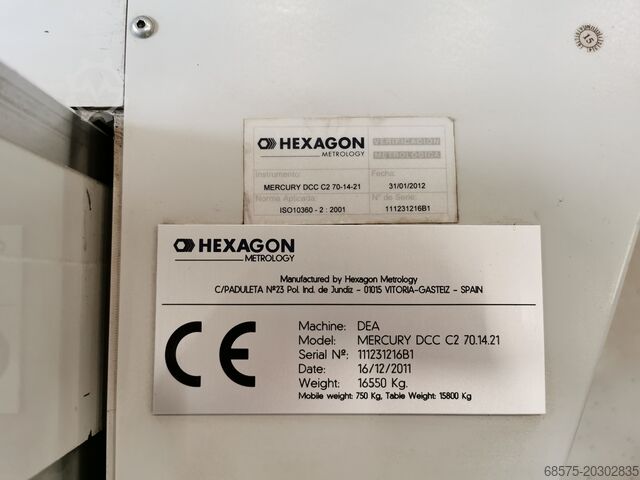 Coordinate measuring machine DEA HEXAGON MERCURY DCC C2 70.14.21