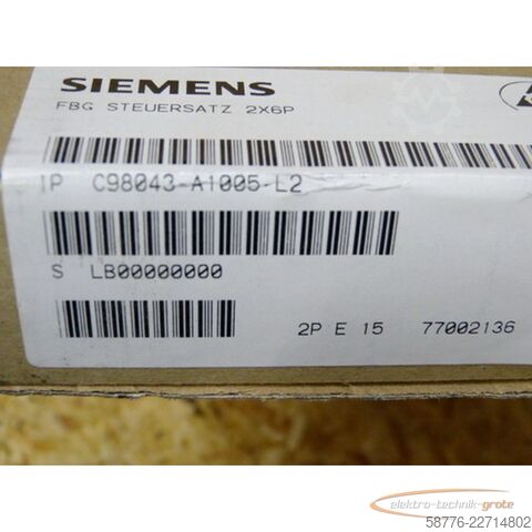 Komponente Siemens C98043-A1005-L2 FBG Steuersatz   - ! - in versiegelter Originalverpackung