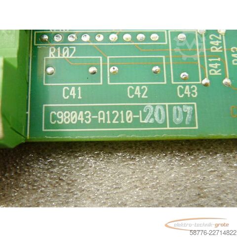 Component Siemens C98043-A1210-L20 Simoreg Board mit Zubehörsatz C98043-A1210-D2-1 -  - in geöffneter OVP
