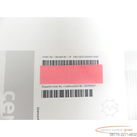 Komponente Siemens certificate 6AU1820-0AA44-0AB0 for D445/D445-1/D445-2/D455-2 ung.