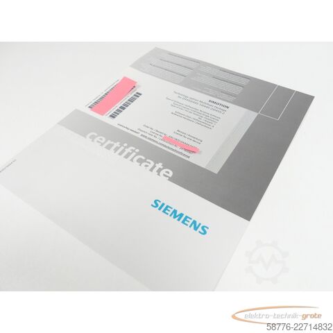 Komponente Siemens certificate 6AU1820-0AA44-0AB0 for D445/D445-1/D445-2/D455-2 ung.