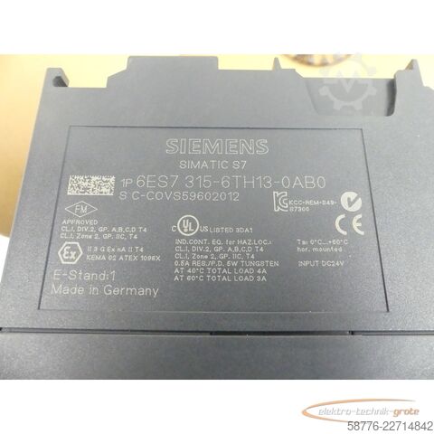 Komponente Siemens CPU315T-2 DP 6ES7315-6TH13-0AB0 Simatic S7 E-Stand 1 - generalüberholt! -