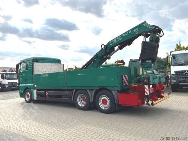 Truck mounted crane MAN TG-X 26.440 6x2-2 BL Pritsche Heckkran Fassi 360