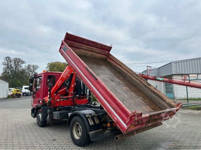 Three-way tipper van IVECO ML 80E 22  K/ Fassi F 70 + Funk / Meiller