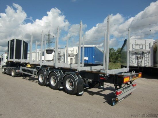 Holztransport Auflieger MEGA TIMBER LONG HOLZAUFLIEGER 8 RUNGENPAARE 3. ACHSE LIFTACHSE