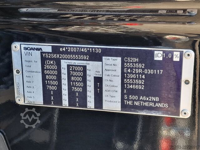 Standard-SZM Scania S500 NGS Highline 6x2 - PTO/Hydraulic - Retarde...