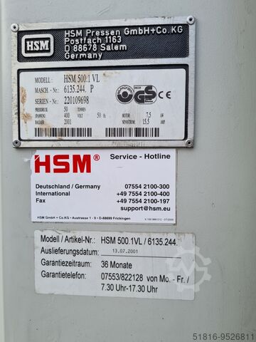 HSM Presse Papierpresse Ballenpresse HSM 500.1 VL