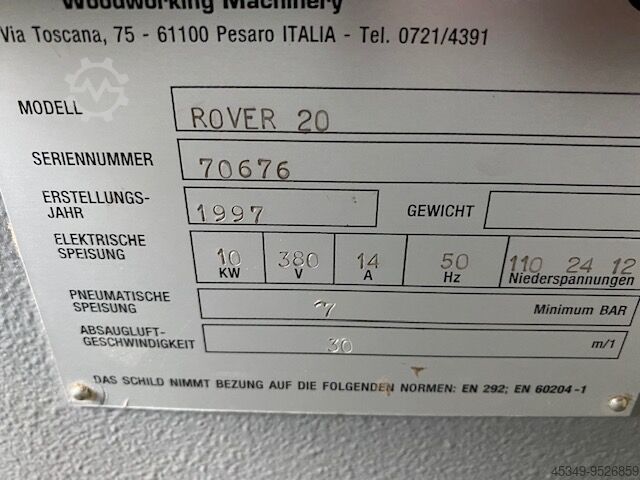 Bearbeitungszentrum Rover 20 BIESSE