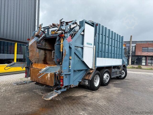 Abfallsammelfahrzeug DAF CF 75.250 + manual + 6x2 + 6cub system + euro 2