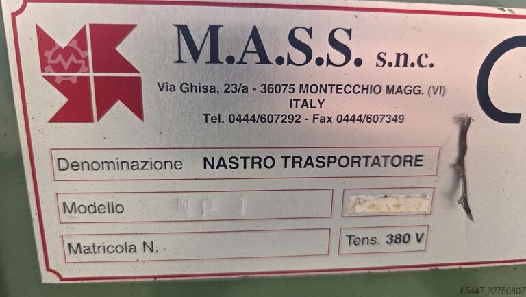 M.A.S.S. NP1 150x24 belt conveyor M.A.S.S NP1 150x24