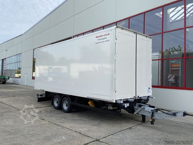 Box trailer Möslein TKO 105 D 7m weiß  Tandem- Koffer, Durchladbar, -- Neufahrzeug --
