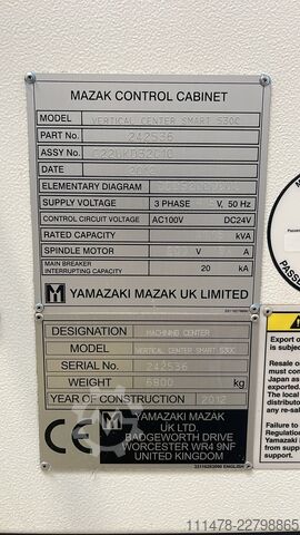 Vertical machining center Mazak VCS-530C