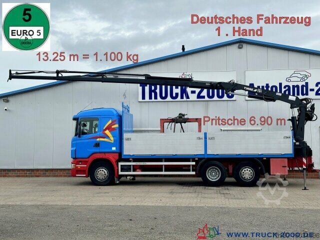 Flatbed truck Scania R400 Atlas Tirre 191L 9m=1,7t. *** TÜV NEU***