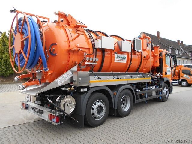 Vacuum tank truck MAN TGM 26.320 6x2-4 BL / Faros 14/1 piston