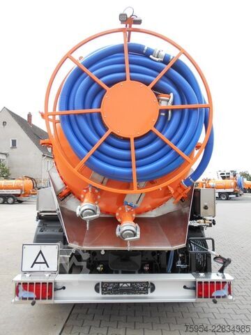Vacuum tank truck MAN TGM 26.320 6x2-4 BL / Faros 14/1 piston