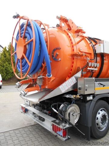 Vacuum tank truck MAN TGM 26.320 6x2-4 BL / Faros 14/1 piston