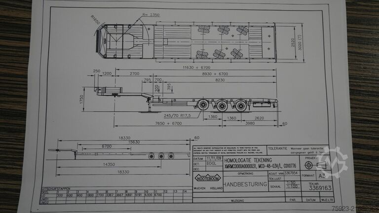 Semi low-loader Nooteboom Semi low loader trailer