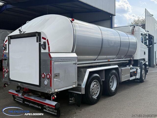 Tanker Scania R490 RVS tank, Euro 6, Stuuras, Retarder