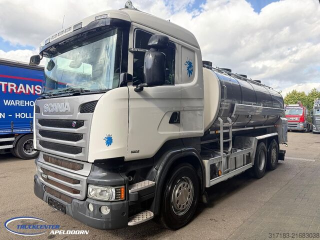 Tanker Scania R490 RVS tank, Euro 6, Stuuras, Retarder