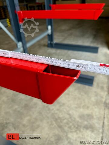 Kragarmregal Schwerlastregal Langgutrega ca. 4 lfm. Kragarmregal H: 400cm ,Fuß +3 650 kg Belastung pro Arm , Langgutregal