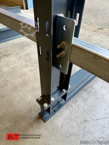 Kragarmregal Schwerlastregal Langgutrega ca. 4 lfm. Kragarmregal H: 400cm ,Fuß +3 650 kg Belastung pro Arm , Langgutregal