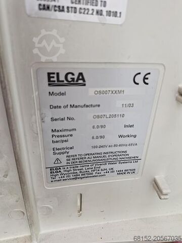 Elga Purelab Option Water Purification System with 40l Tank Elga Purelab Option