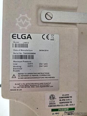 Elga Purelab Option Water Purification System with 40l Tank Elga Purelab Option