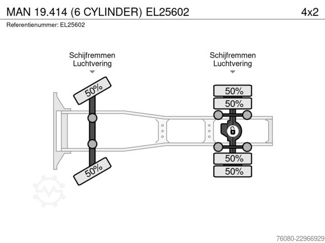 Standard tractor MAN 19.414 (6 CYLINDER)