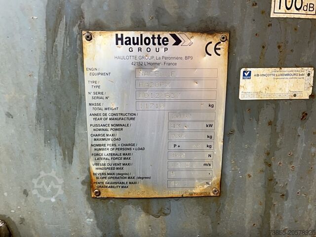 Articulated Boom Lift Haulotte Ha 20 Px (21m)