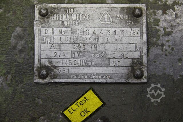Electric motor 2.7 kW 1450 Rpm VEB* LD 364 EW2