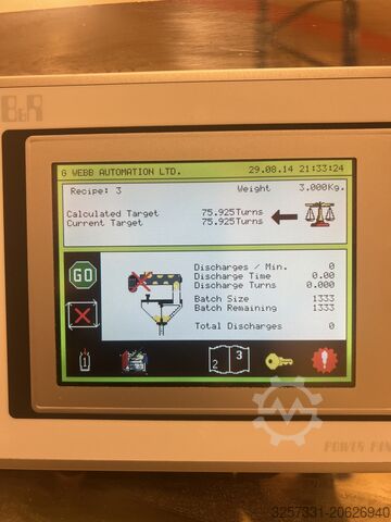 Screw filler G Webb Automation Standing Auger filler