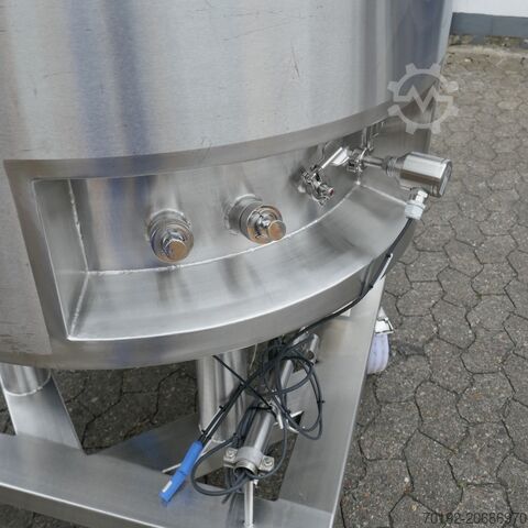 620-liter mobile, heatable/coolable pharmaceutical pressure vessel made of V4A stainless steel, with Hinke 9884
