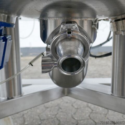 620-liter mobile, heatable/coolable pharmaceutical pressure vessel made of V4A stainless steel, with Hinke 9884