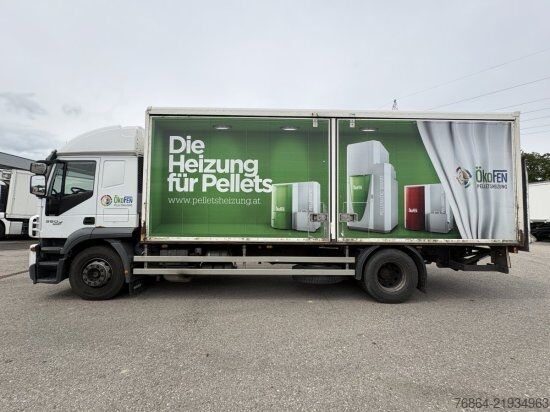 Box truck IVECO STRALIS AD,KOFFER MIT SCHIEBETüR, LBW AUTOMATIK, E5