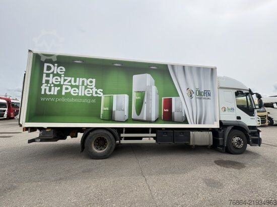 Box truck IVECO STRALIS AD,KOFFER MIT SCHIEBETüR, LBW AUTOMATIK, E5