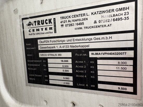 Box truck IVECO STRALIS AD,KOFFER MIT SCHIEBETüR, LBW AUTOMATIK, E5
