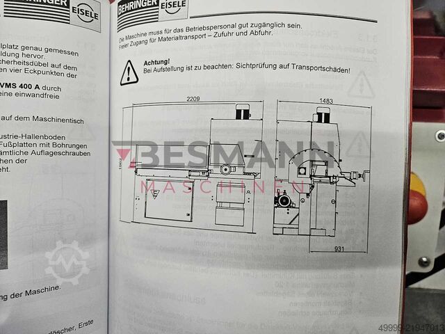 Metallkreissäge Vollautomat Behringer Eisele VMS 400 A