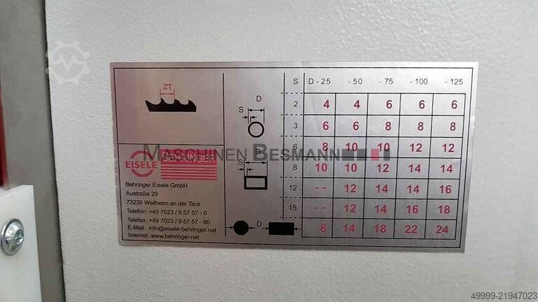 Kaltkreissäge BEHRINGER Eisele VMS 350 NEU
