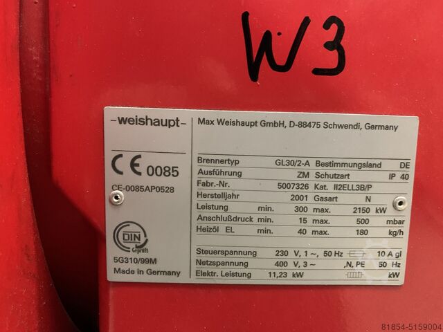 Dual fuel burner Weishaupt GL30/2-A  Zweistoffbrenner ZM