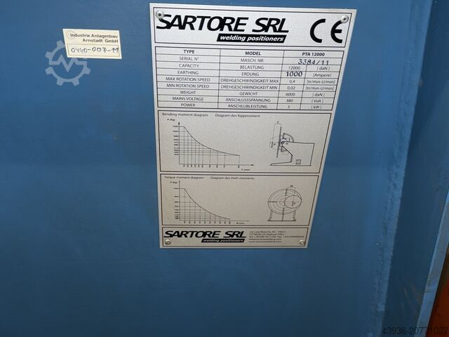 Schweißmanipulator SARTORE - PTA 12000 M Sartore PTA 12000