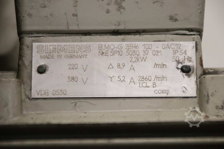Side channel blower 2.2 kW Siemens Elmo-G 2BH6 100-0AC12  GHDM7
