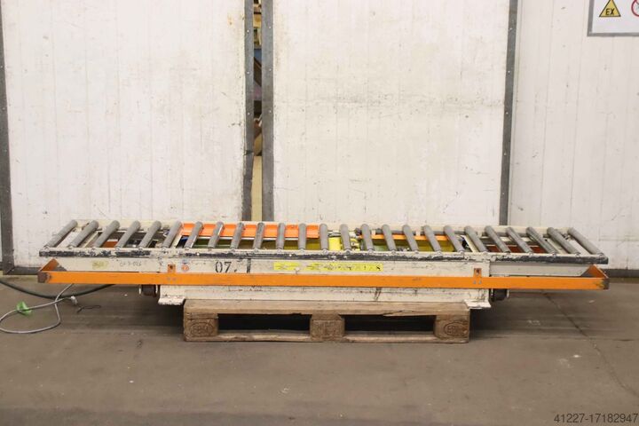 Scherenhubtisch mit Rollenbahn unbekannt Traglast 1000 kg 2400 x 760 mm