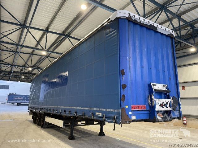 Auflieger mit Pritsche & Plane Krone Curtainsider Mega