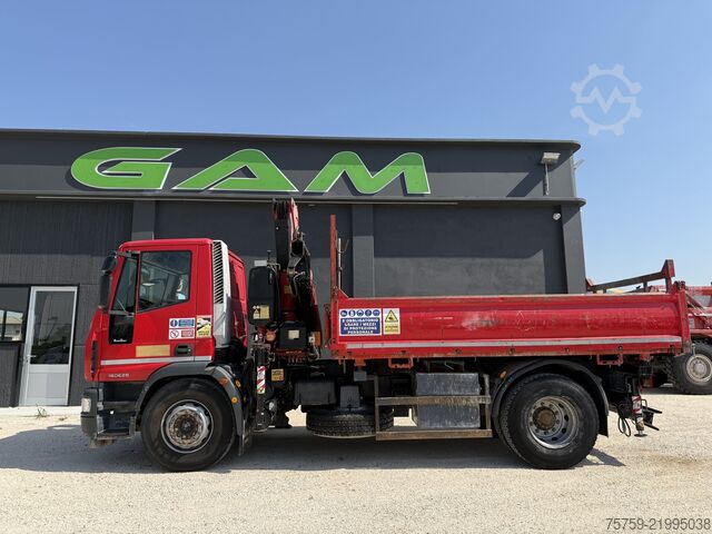 Tipper truck Iveco Eurocargo 180E28 Kipper Kran FASSI