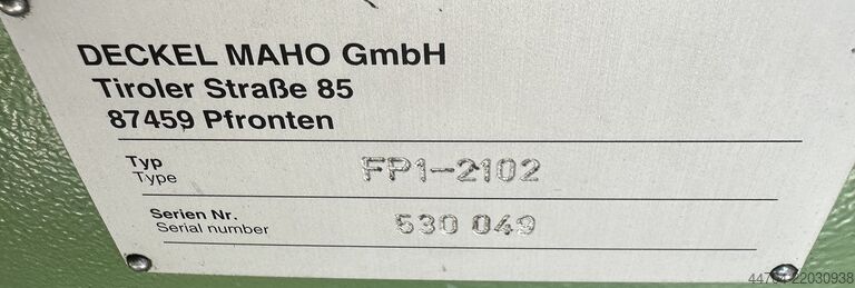 Universal tool milling machine Deckel Maho FP 1