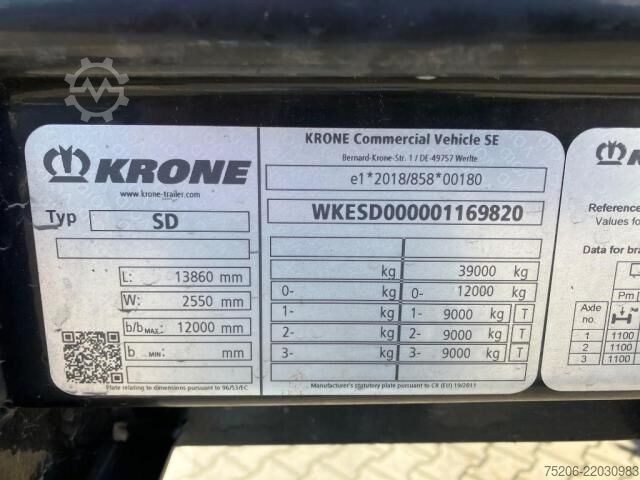Semitrailer Krone G50 Mega