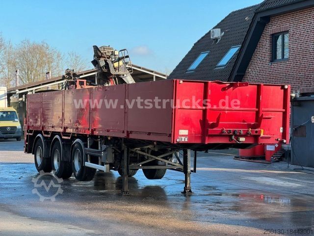 Open semitrailer FLOOR Various Kranauflieger Lenk u. Lift Achse