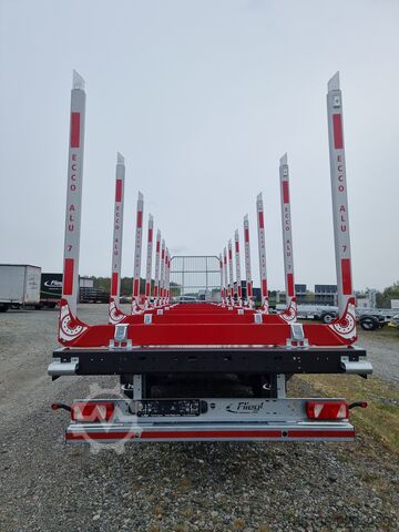 Log semitrailer Fliegl 3-Achs Holzrungensattel SDS 390 L=13,5m