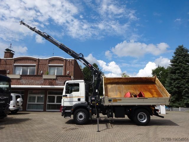 Dreiseitenkipper LKW MAN 15.290 TGM 3Skipper + HIAB 111-B3 HIDUO Kran 4x2