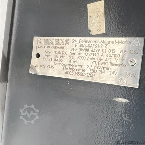 Motor SIEMENS 1FT3072-0AF61-9-Z